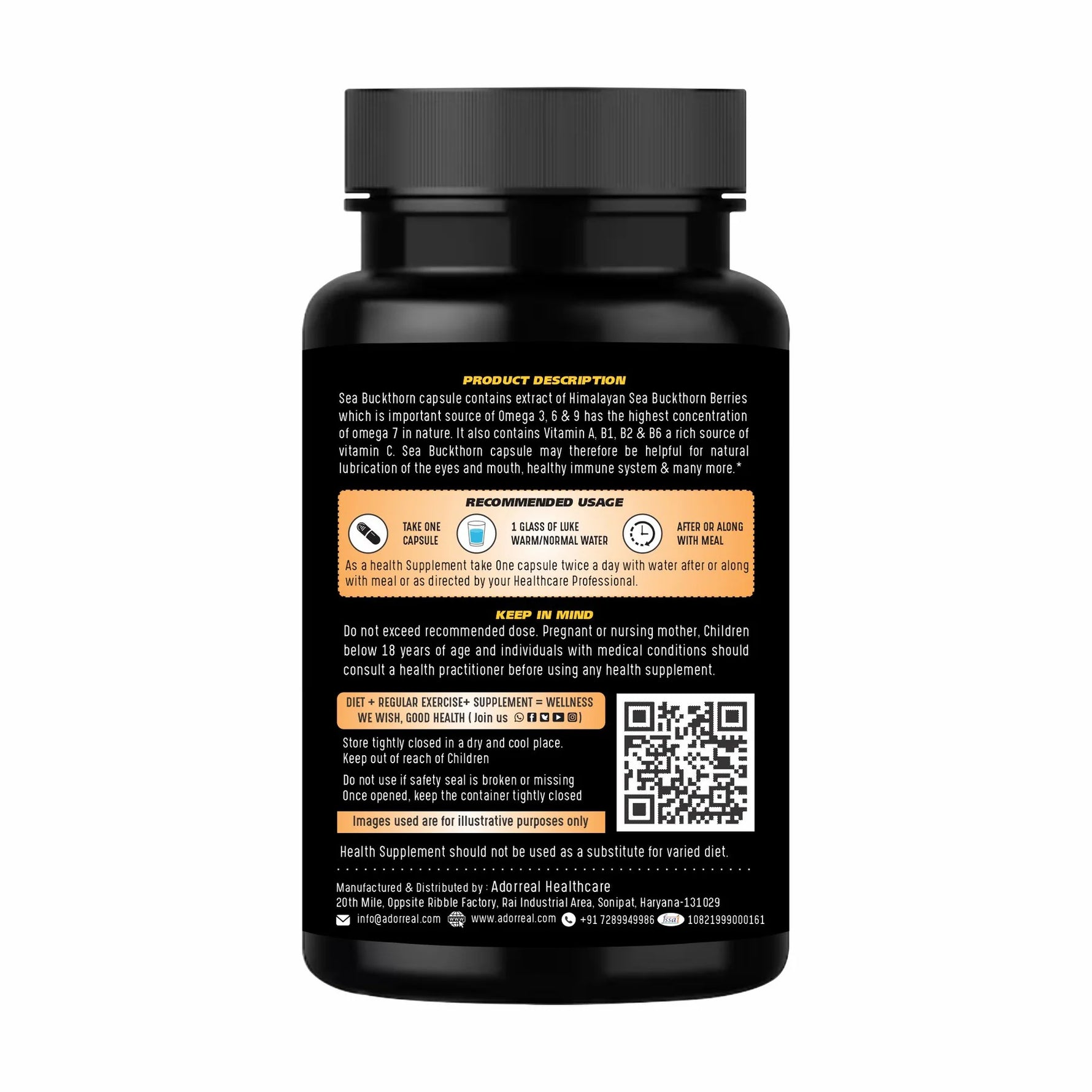 Adorreal Seabuckthorn Extract Capsule | 60 Capsules
