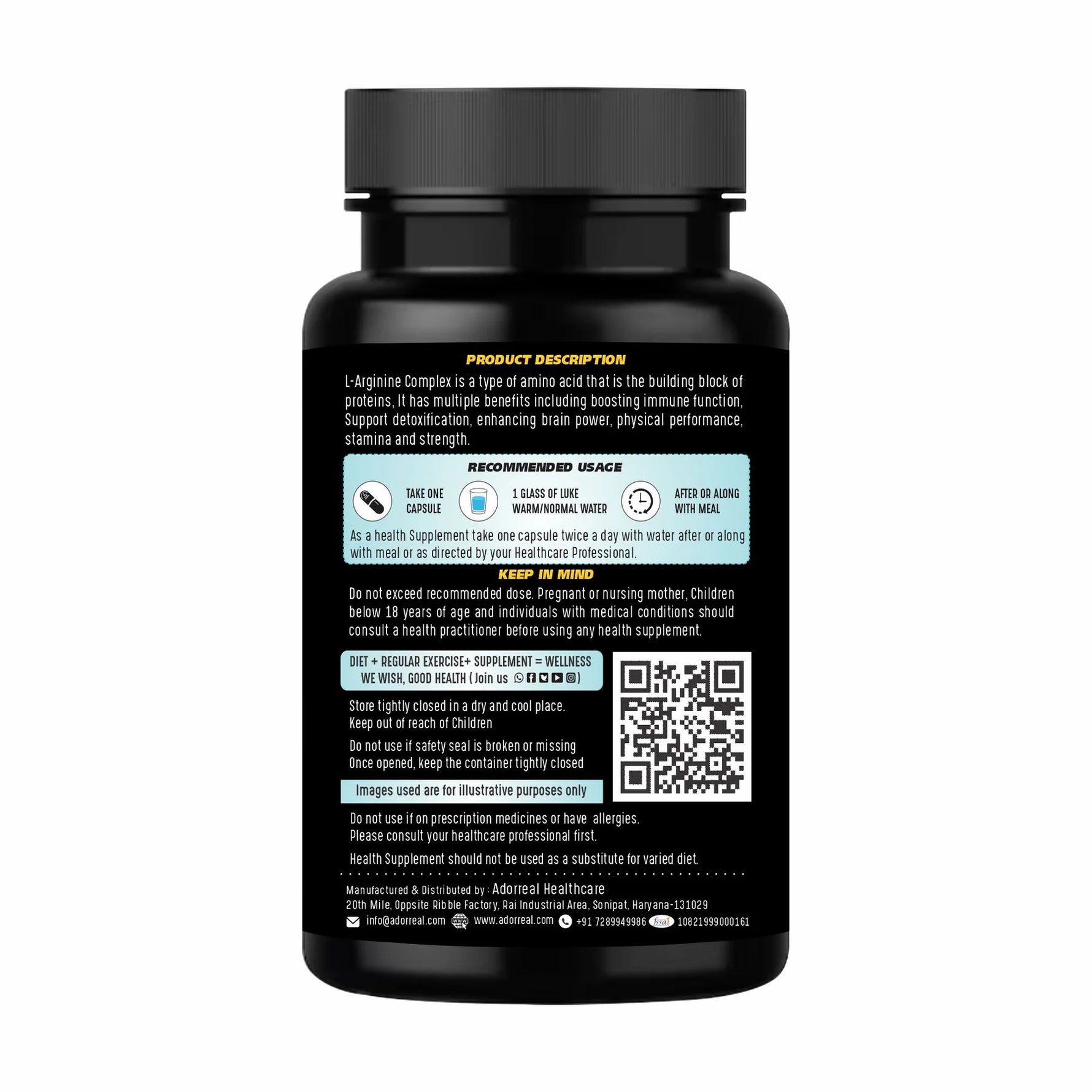 Adorreal L-Arginine Capsule | 60  Capsules