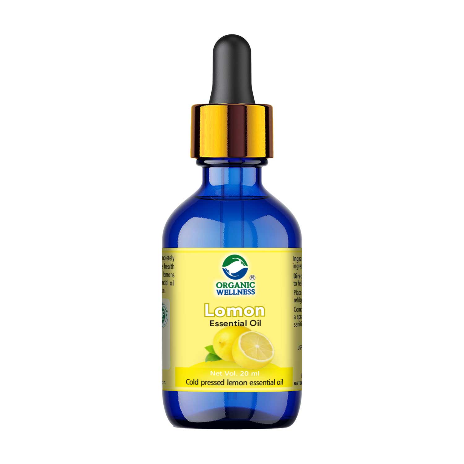 Organic Wellness Lemon Essential Oil 20ml Bottle