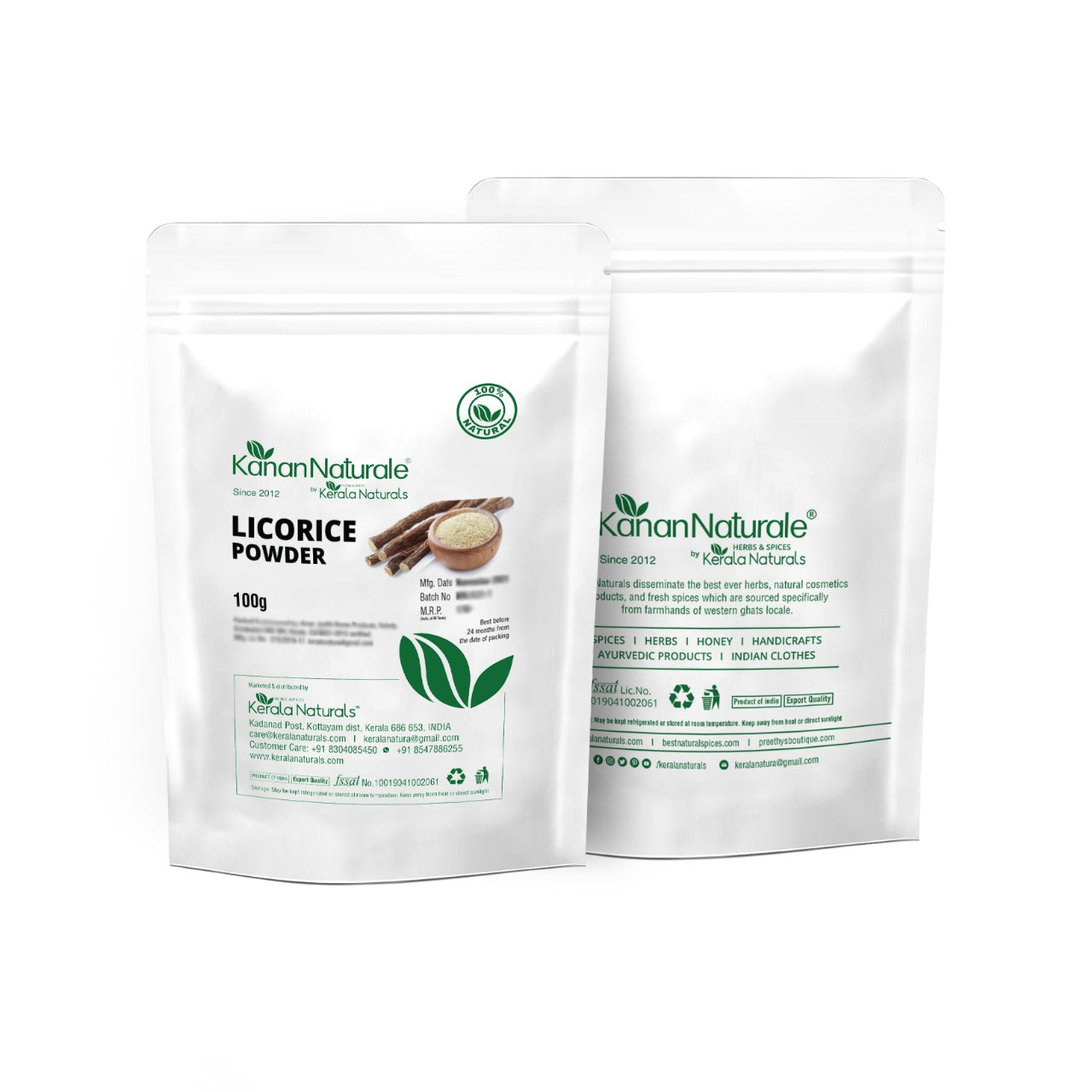 Kerala Naturals Herbal Licorice root powder - 100g