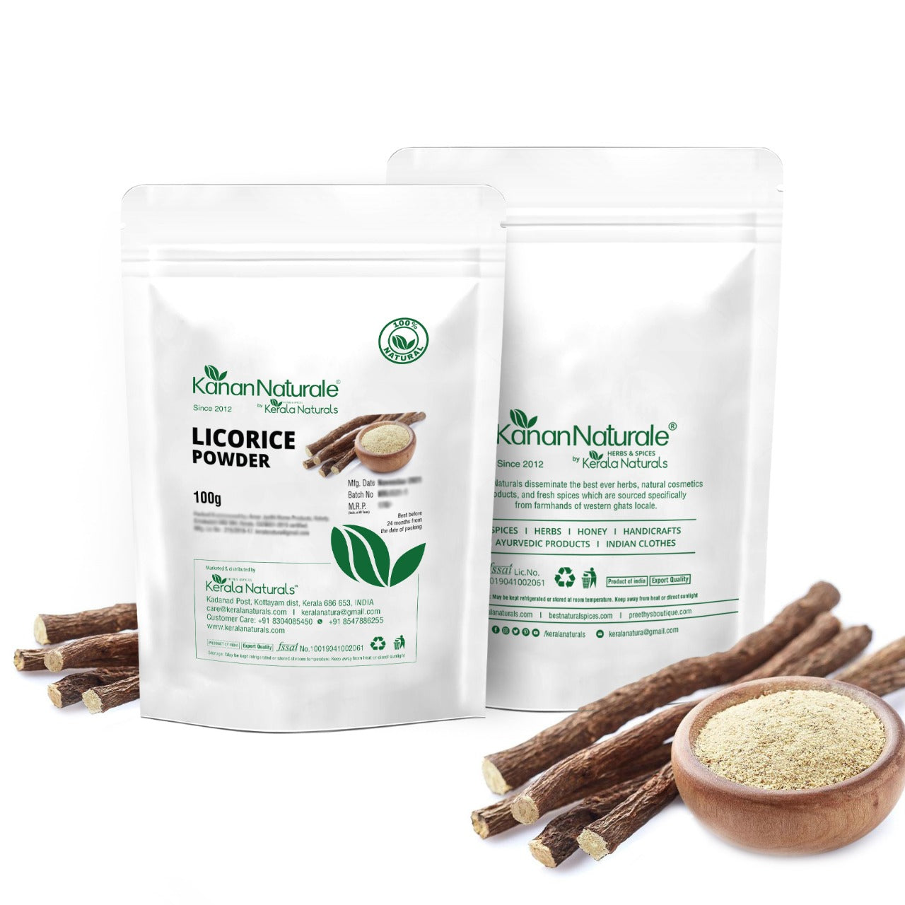Kerala Naturals Herbal Licorice root powder - 100g