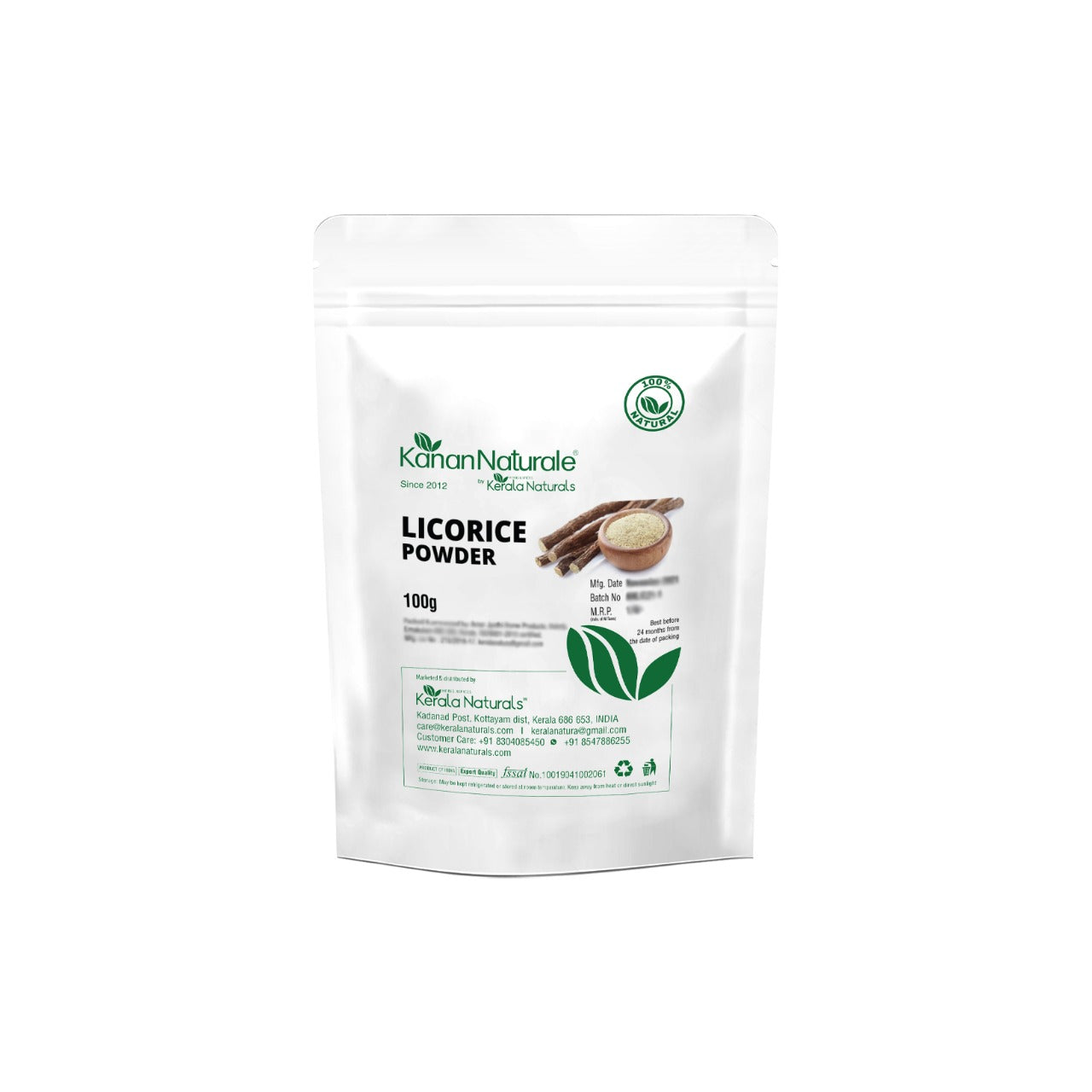 Kerala Naturals Herbal Licorice root powder - 100g