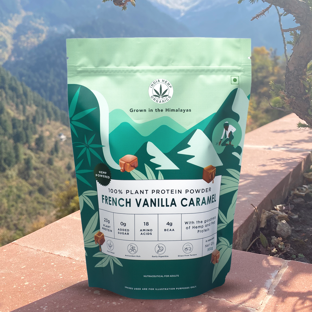 India Hemp Organics Hemp Protein Powder - French Vanilla Caramel