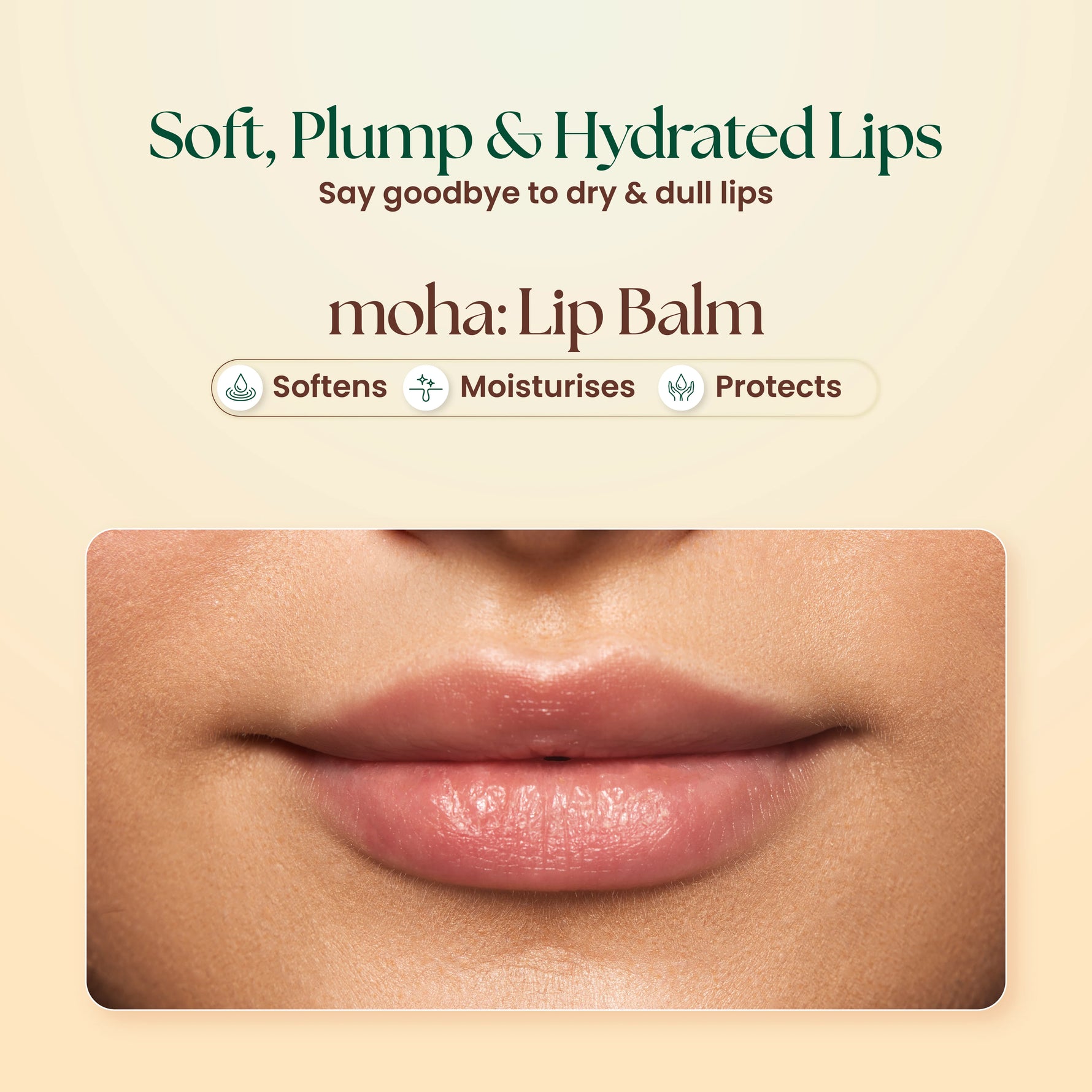 Moha: Herbal Lip Balm (10g) - Ayurvedic Cracked Lip Repair & Hydrating Lip Butter