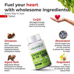 Health Veda Organics Coenzyme Q10 - Mitochondrial Energy & Cardiovascular Equilibrium (60 Capsules)