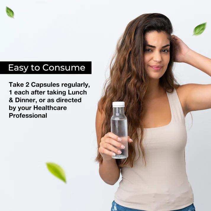 Health Veda Organics Advance Hair Vitamin with DHT Blocker & Biotin Capsule