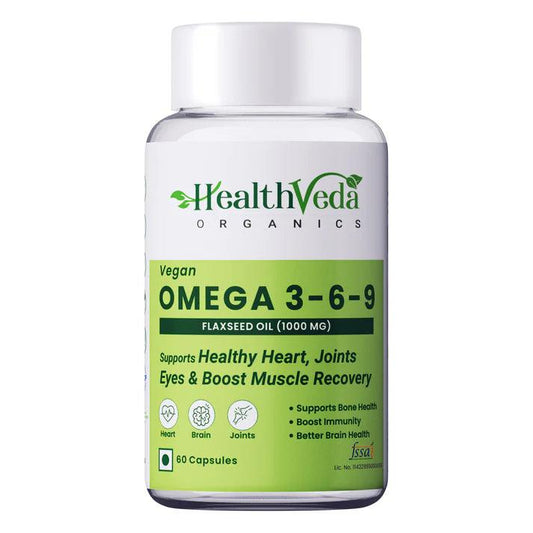 Health Veda Organics Omega 3 6 9 Capsule - 60 Capsules