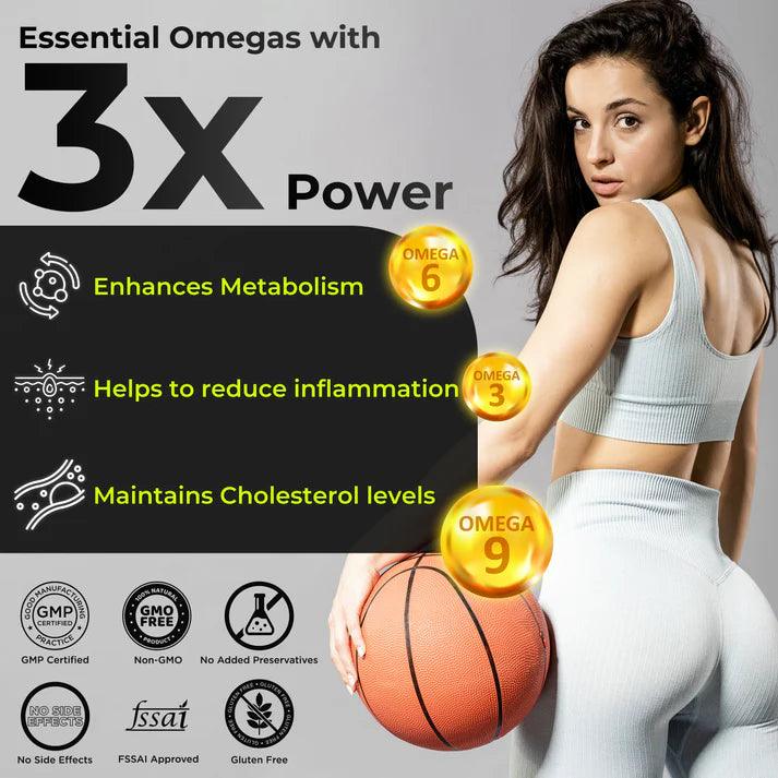 Health Veda Organics Omega 3 6 9 Capsule - 60 Capsules