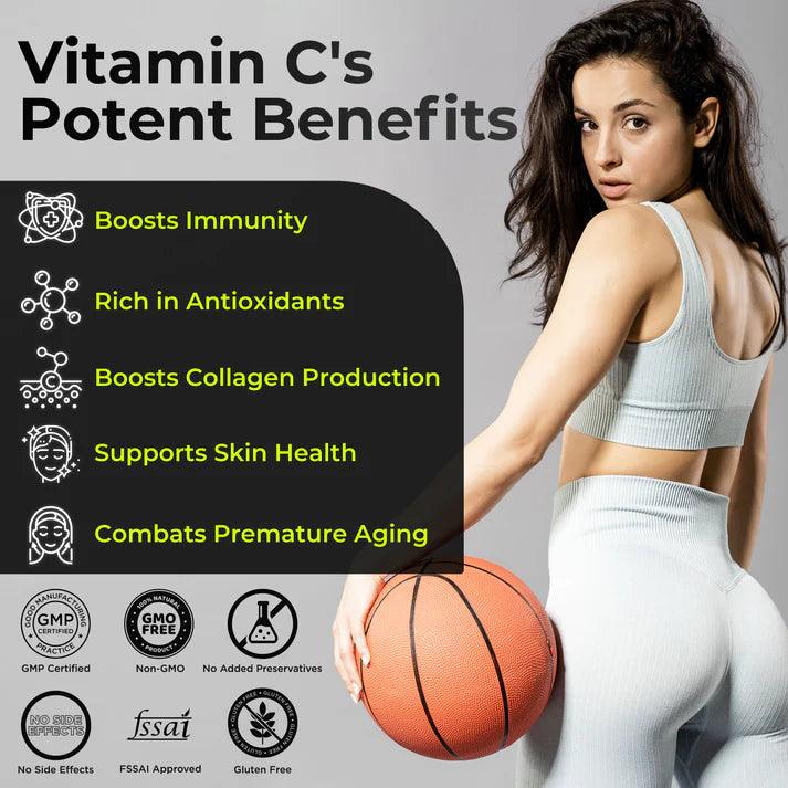 Health Veda Organics Natural Vitamin-C 1000 mg Vegan Tablet - 120 Tablets