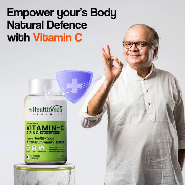 Health Veda Organics Natural Vitamin-C 1000 mg Vegan Tablet - 120 Tablets