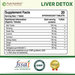 Pure Nutrition Liver Detox 20 Effervescent Tablets