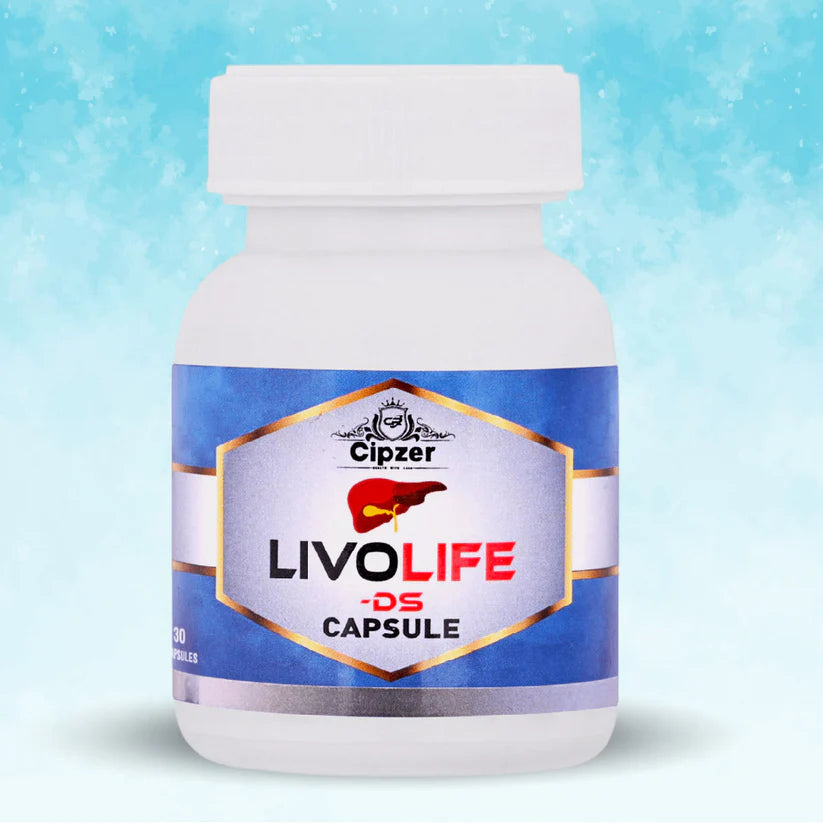 Cipzer Livo Life-DS - 30 Capsules | Herbal Liver Tonic for Fatty Liver, Jaundice & Digestion Support
