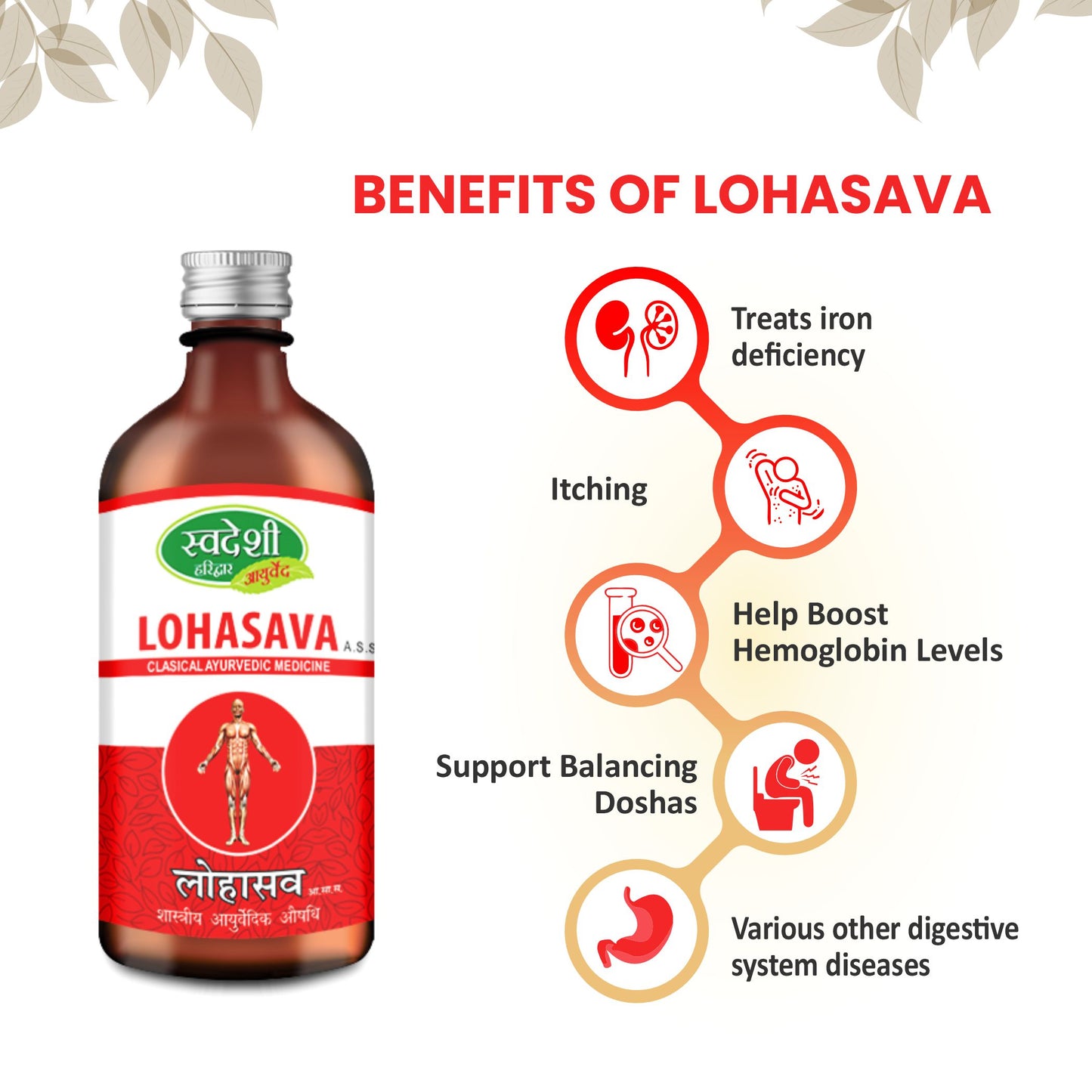 Swadeshi Lohasava Syrup | Ayurvedic Tonic for Iron Deficiency & Liver Health