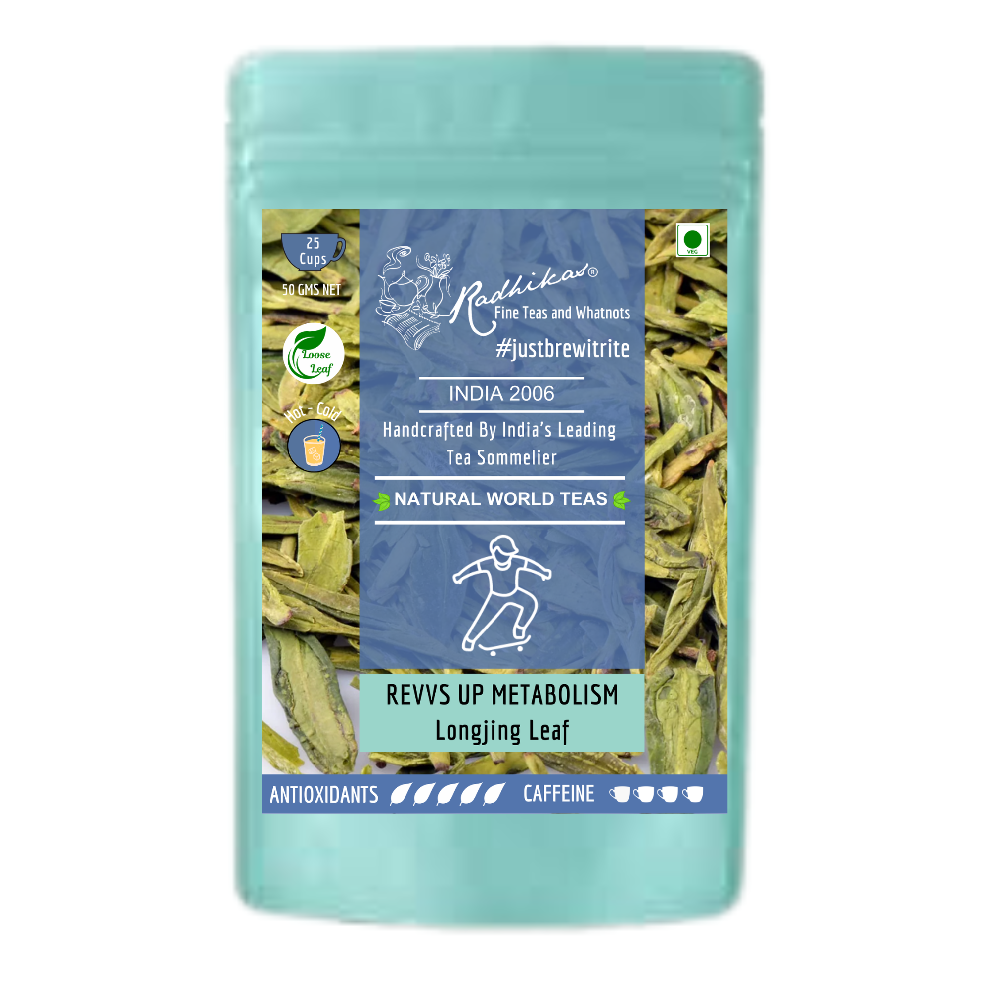 Radhikas Fine Teas Longjing Green Tea (Dragon Well Tea) - 50gm