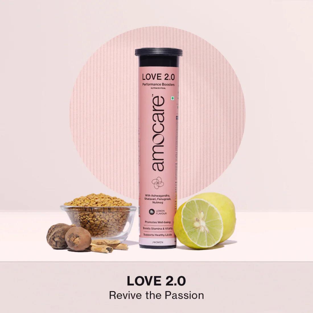 Amocare Love 2.0 Effervescent Tablet Lemon - 20 Tablets