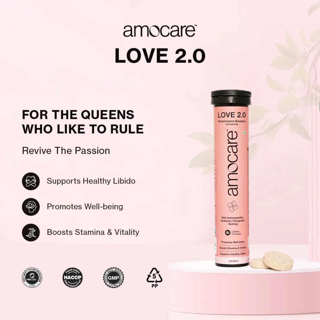 Amocare Love 2.0 Effervescent Tablet Lemon - 20 Tablets