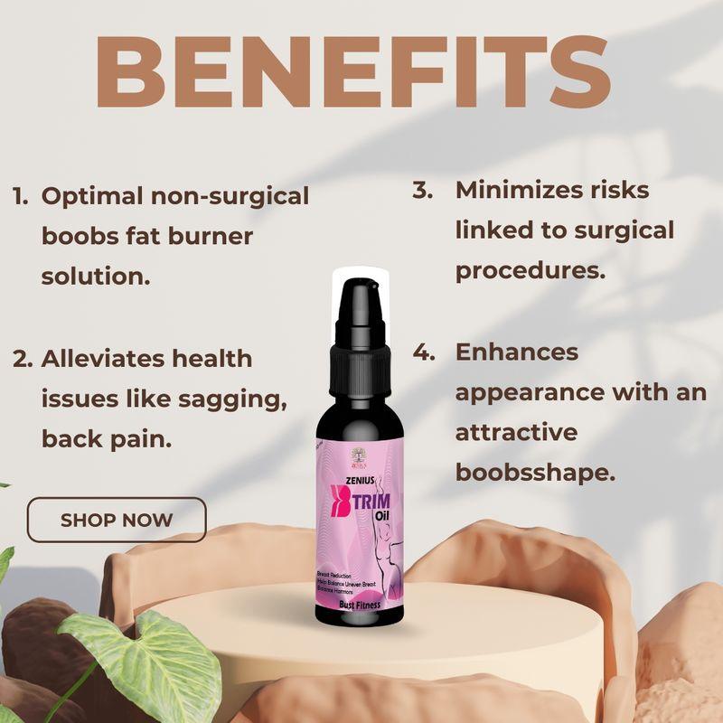 Zenius B Trim Oil - Breast Reduction Oil for and Tightening, Figure Enhancement - 50ml Oil