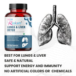 Raskam Lungs & Liver Detox Supplement | Milk Thistle & N-Acetyl Cysteine, Immune Support | 60 Veg Capsules