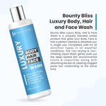 Bounty Bliss Luxury Body, Hair and Face Wash All Skin Types Clear, Glowing Skin 100% Vegan Paraben & Sulphates Free For Women & Men - 200ml