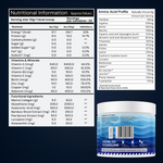 Moderate Marine Collagen Powder for Men, Type 1 & 3 Hydrolyzed Peptides with Glutathione, Vitamin C, Hyaluronic Acid, Biotin, Mango Peach Flavour, Add to Whey Shake or Any Drink, 100g