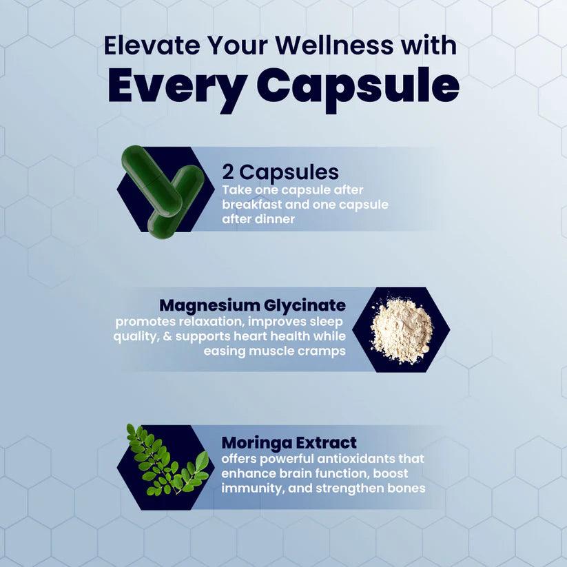 Zeroharm Magnesium Glycinate Capsules - 120 Capsules