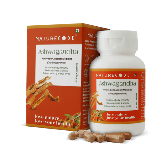 Nature Code Ashwagandha Veg Capsule - 60 Capsules