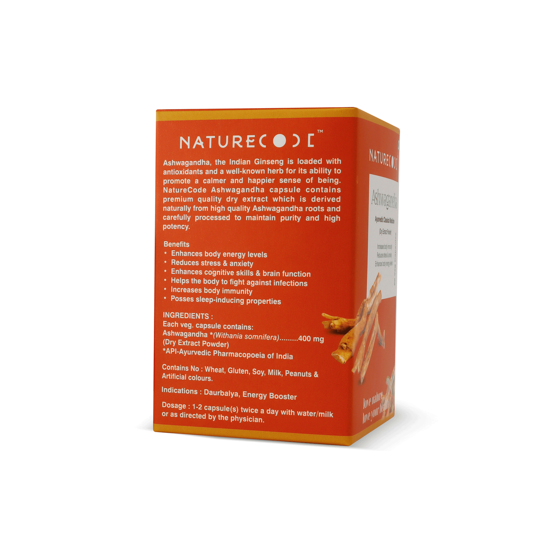 Nature Code Ashwagandha Veg Capsule - 60 Capsules