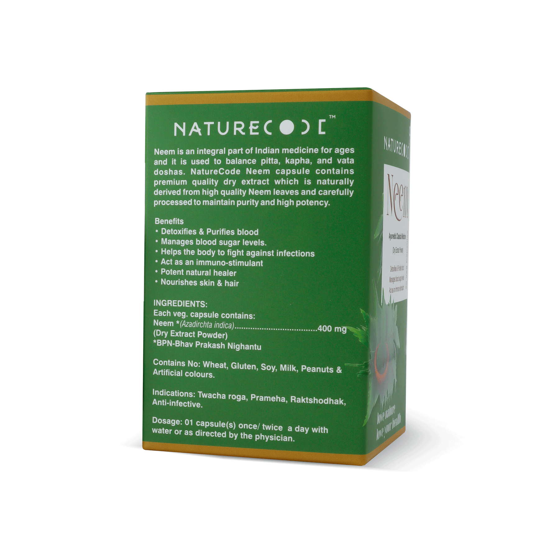 Nature Code Neem Veg Capsule - 60 Capsules