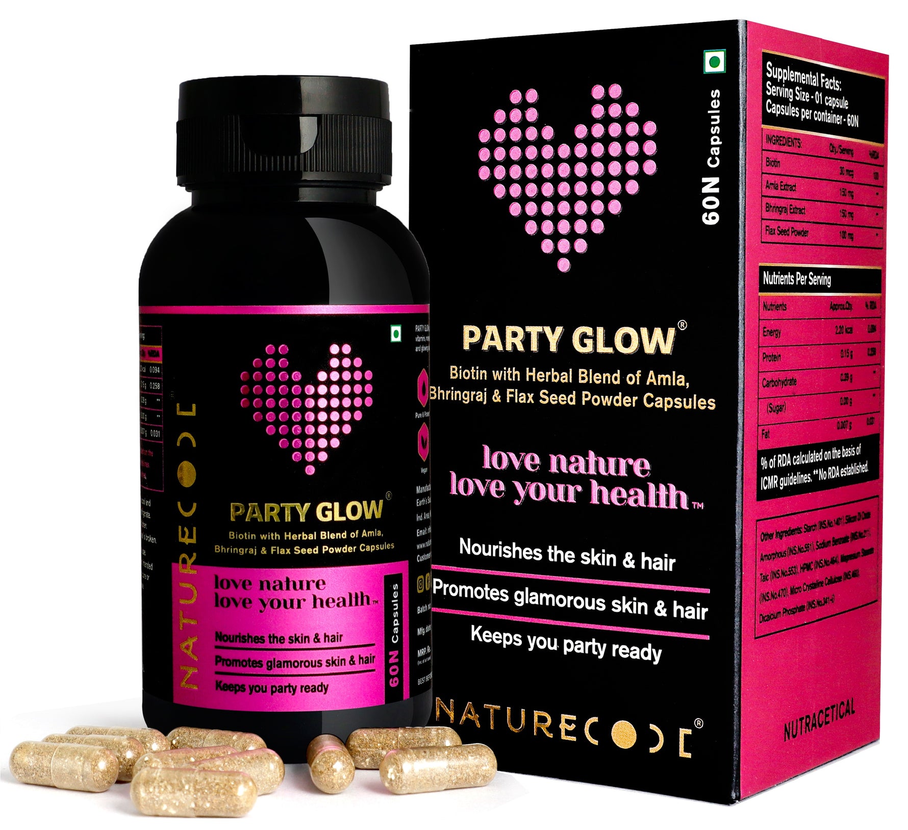 Nature Code Party Glow Capsule - 60 Capsules