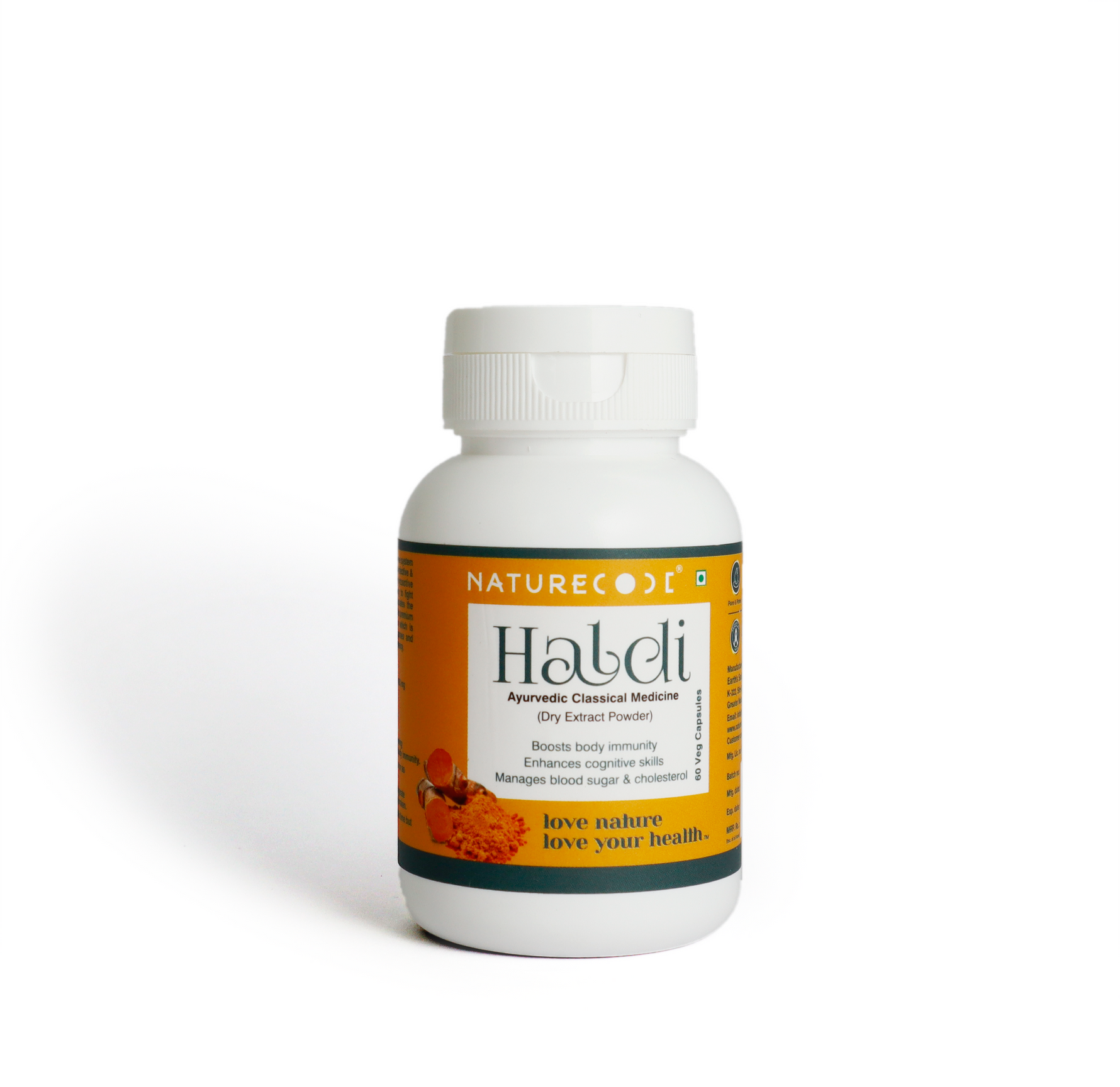 Nature Code Haldi Veg Capsule - 60 Capsules