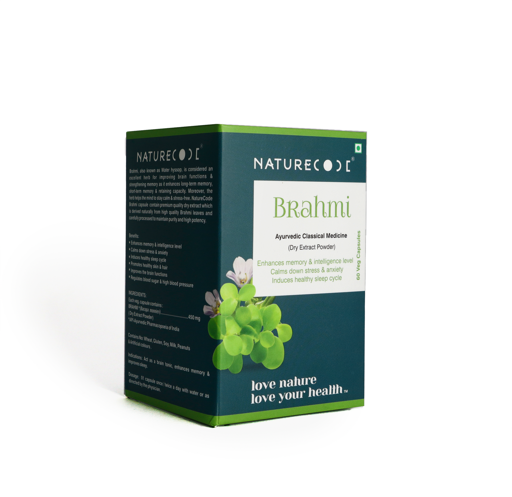 Nature Code Brahmi Veg Capsule - 60 Capsules