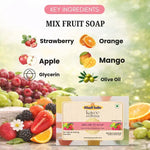 Kayee Ayurveda Mix Fruit Bath Soap | Fruity Fragrance Herbal Soap for Men & Women | Refreshing Body Cleansing Bathing Bar for Daily Use | Gentle Bath Soap for Fresh, Clean & Smooth Looking Skin