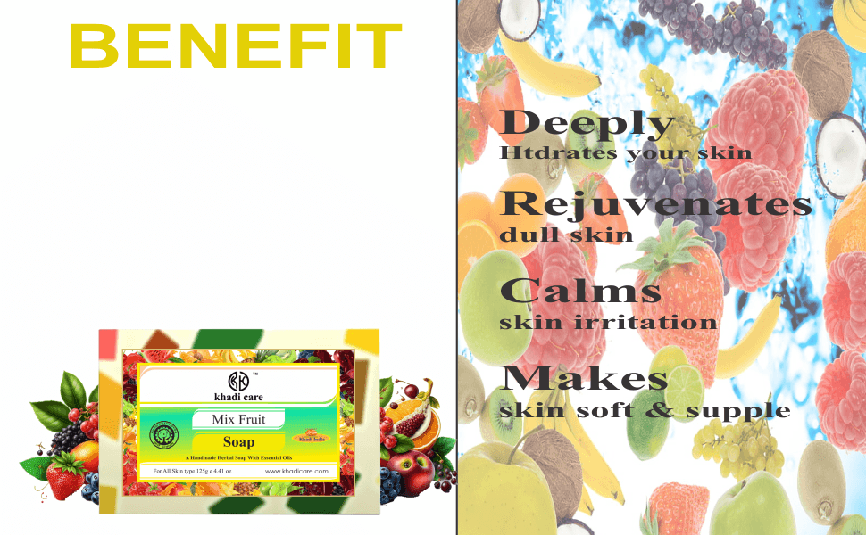 Khadi Care Herbal Mix Fruit Soap - 125g