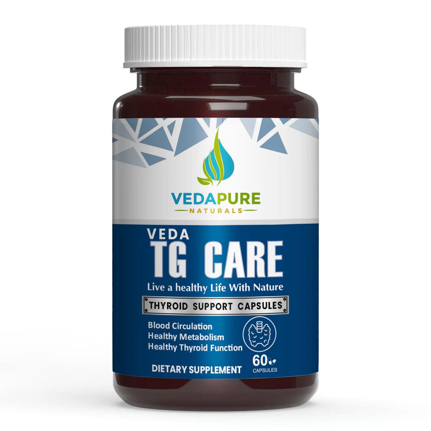 Vedapure Naturals TG Care Capsules Thyroid supplement For Men & women- 60 Capsules