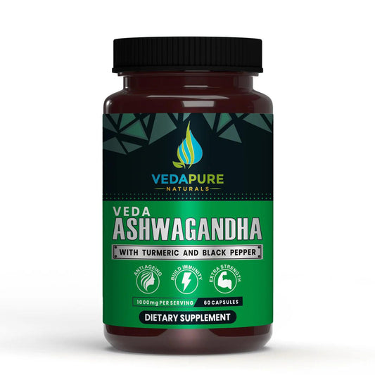 Vedapure Naturals Ashwagandha Capsules Anxiety & Stress Relief-60 capsules