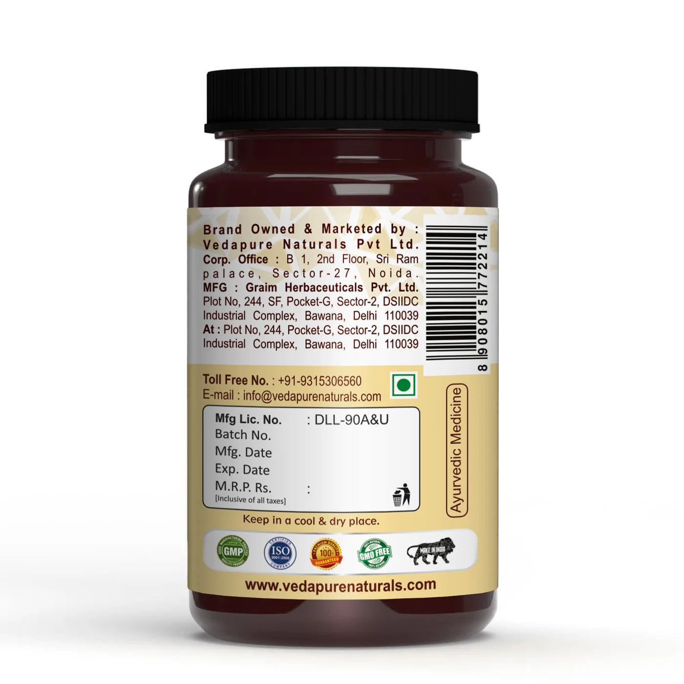 Vedapure Naturals Safed Musli Capsules For Strength- 60 Capsules