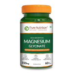 Pure Nutrition Magnesium Glycinate 550mg – 60 Tablets | Relaxation & Muscle Support