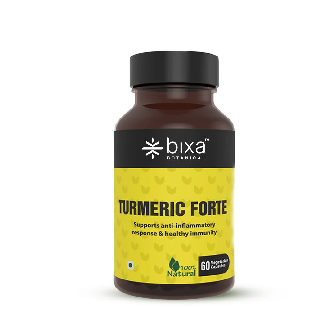 Bixa Botanical TURMERIC FORTE Capsules | High-Potency Curcumin Extract with Organic Whole Turmeric Root & BioPerine Black Pepper Extract