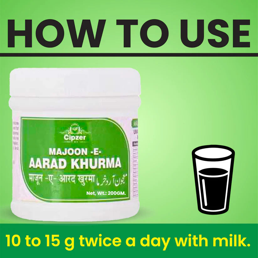 Cipzer Majoon-E-Aarad Khurma - 125gm | Unani Herbal Energy Tonic for Weakness, Stamina & Vitality