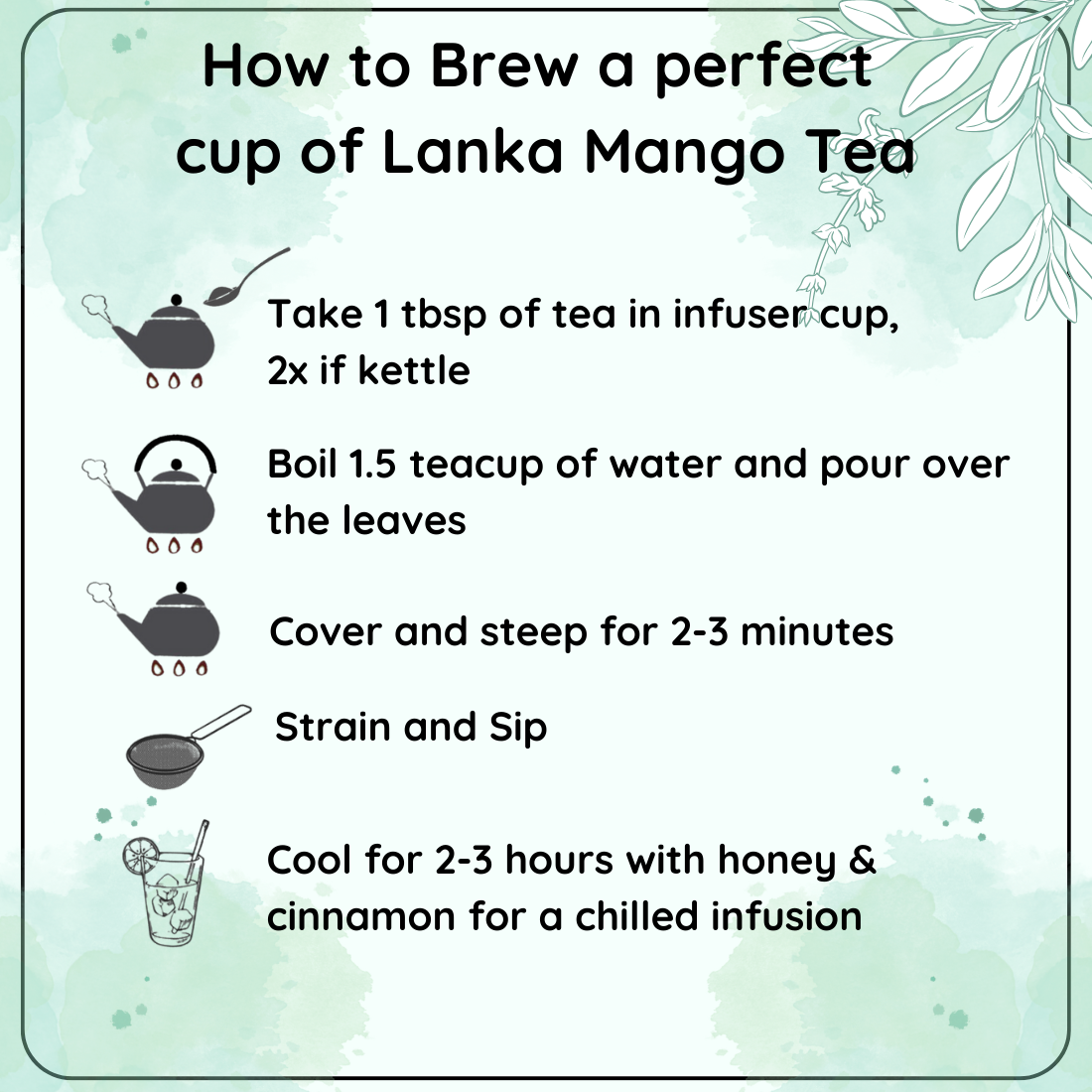 Radhika's Fine Teas Anti-Inflammatory Lanka Mango Black Tea (50g) | Single-Origin Ceylon Black Tea with Mango for Joint Support, Immunity & Energy