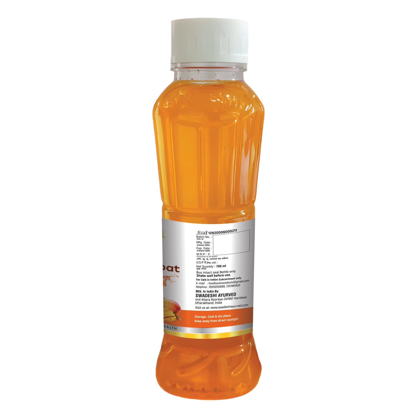 Swadeshi Ayurved Mango Sharbat - Maintains Blood Pressure, 700ml