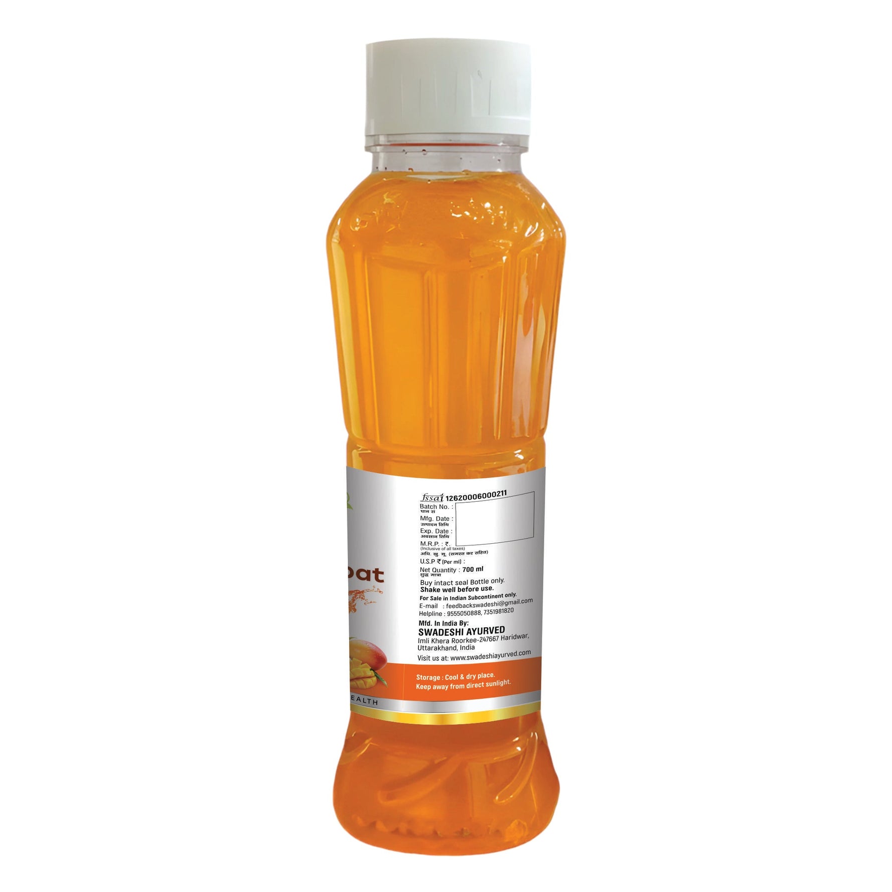 Swadeshi Ayurved Mango Sharbat - Maintains Blood Pressure, 700ml