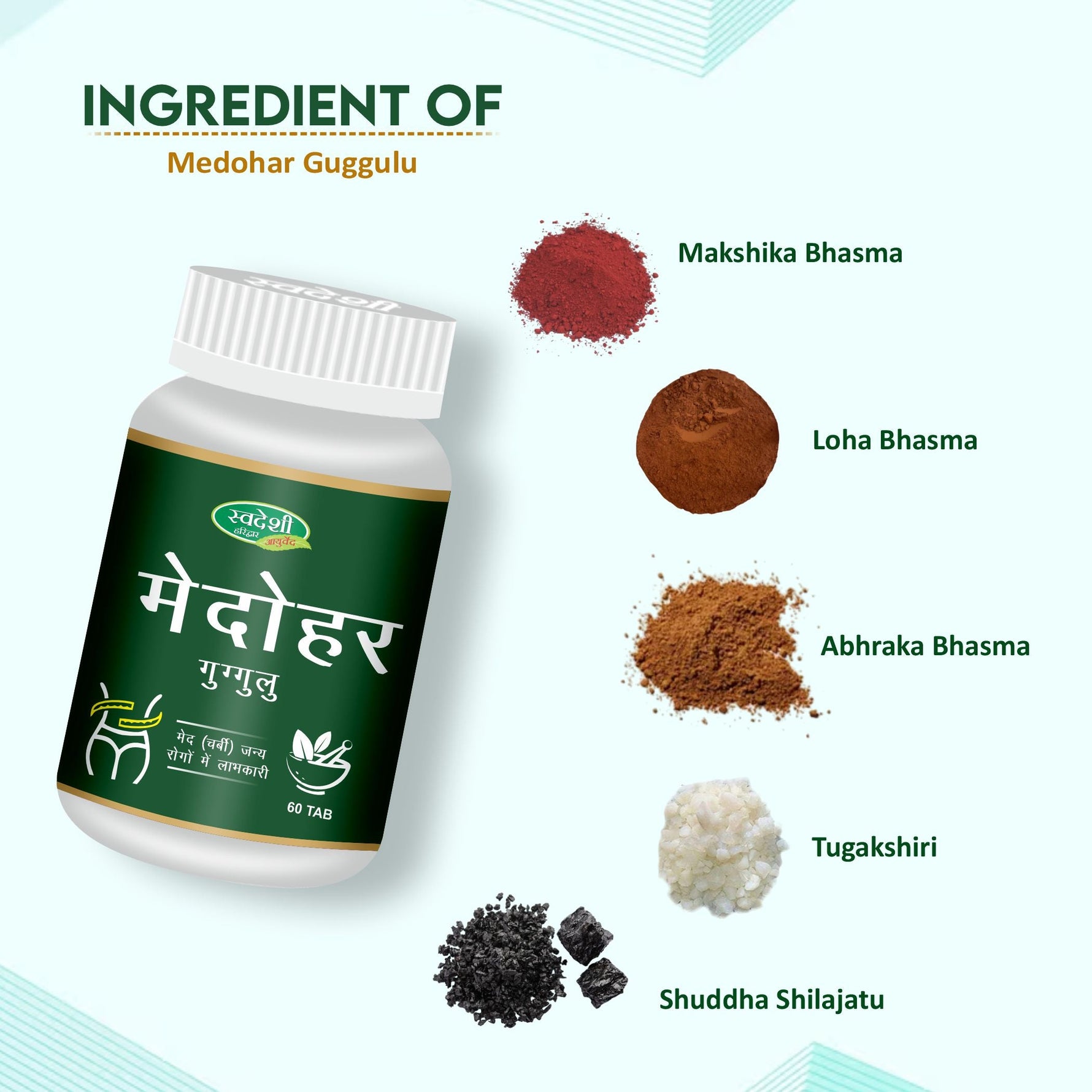 Swadeshi Medohar Guggul Vati - 60 Tablets