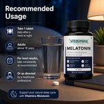 Vitalmins Melatonin Sleep Support Tablets | Fast-Acting Natural Sleep Aid for Restful Sleep, Jet Lag & Sleep Cycle Reset – 60 Tablets