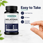 Vitalmins Melatonin Sleep Support Tablets | Fast-Acting Natural Sleep Aid for Restful Sleep, Jet Lag & Sleep Cycle Reset – 60 Tablets