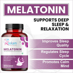 Raskam Melatonin 5mg- 100 capsules- Promotes Sleep and Relaxation