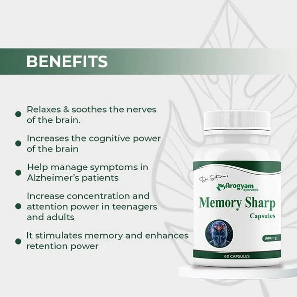 Dr. Satnam's Arogyam Ayurveda Memory Sharp 500mg Capsule (60 Each)