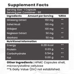 Raskam Men's Performance Booster 60 - Capsules - Improve Muscle Strength & Performance, Boost Energy for Men
