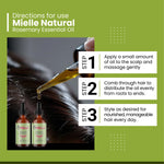 Mielle Natural Rosemary Hair Oil – Promotes Hair Growth & Reduces Hair Fall | 2 Pack 59ml