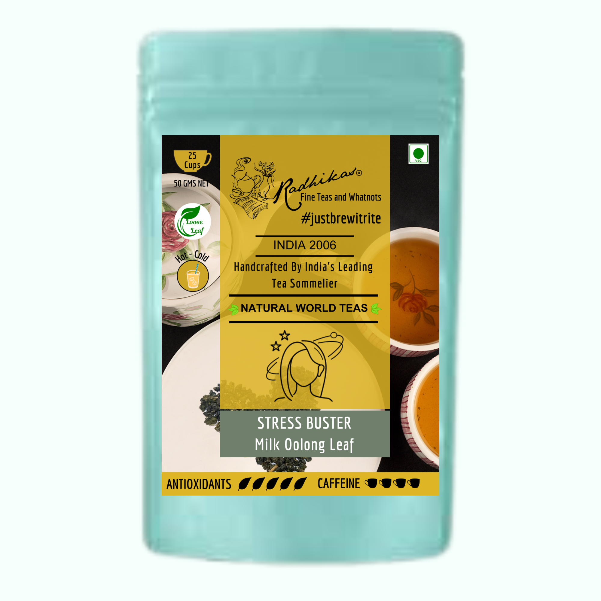 Radhikas Fine Teas Stress Buster Milk Oolong Leaf Tea (50g)